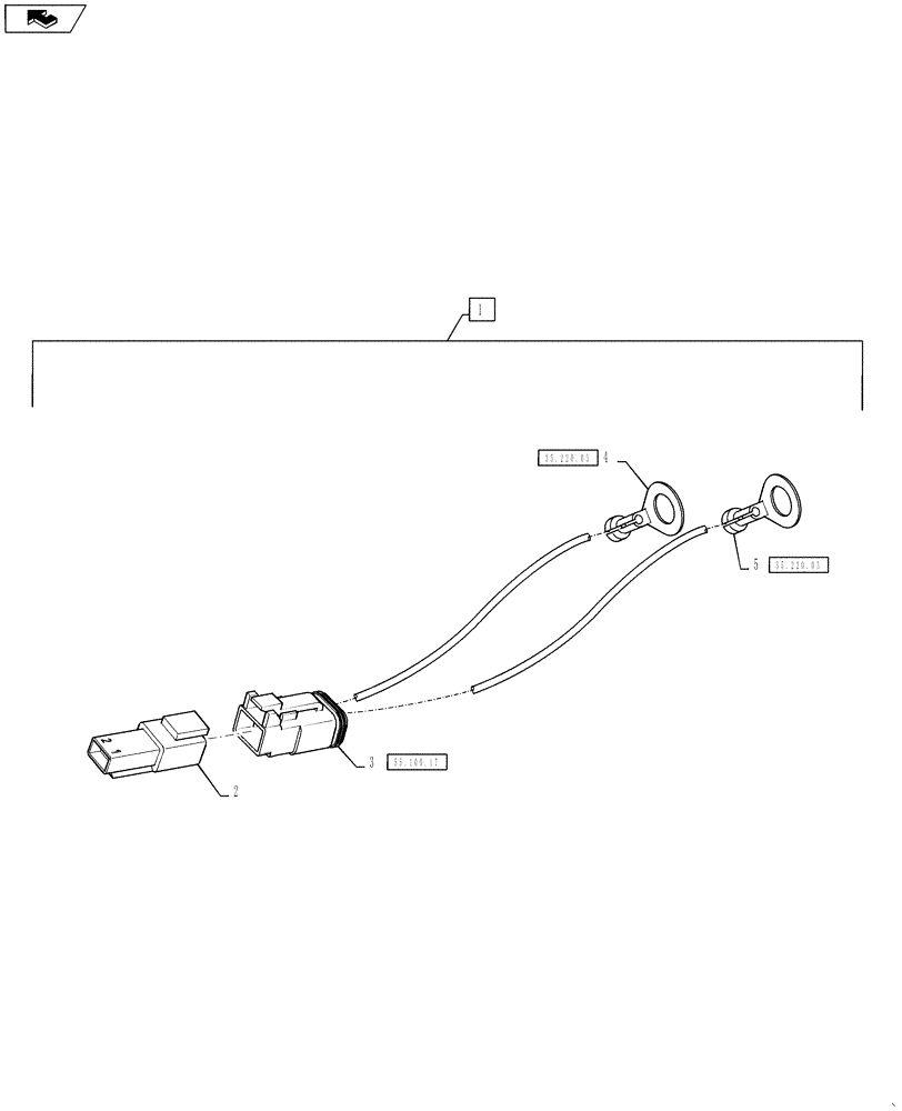 Схема запчастей Case IH 810 - (55.100.18) - PUMP ON ADAPTER HARNESS, 810 FLEX AIR (55) - ELECTRICAL SYSTEMS