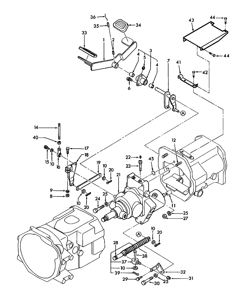 Схема запчастей Case IH DX23 - (03.12) - HYDROSTATIC TRANSMISSION CONTROLS (03) - TRANSMISSION