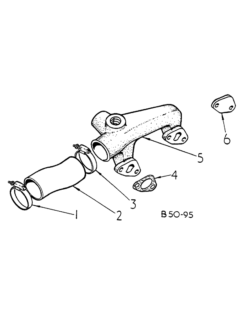 Схема запчастей Case IH 584 - (12-054) - COOLANT MANIFOLD Power