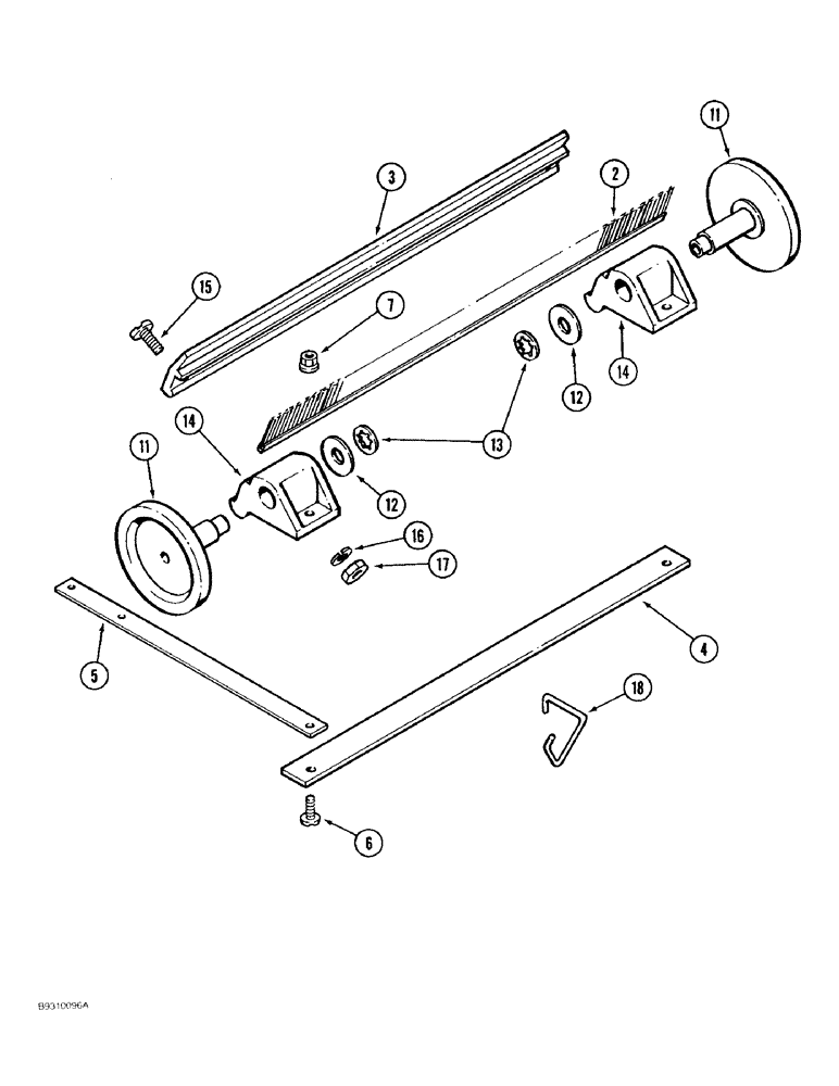 Схема запчастей Case IH 950 - (9C-22) - SEED MODULE CUTOFF BRUSH (09) - CHASSIS/ATTACHMENTS