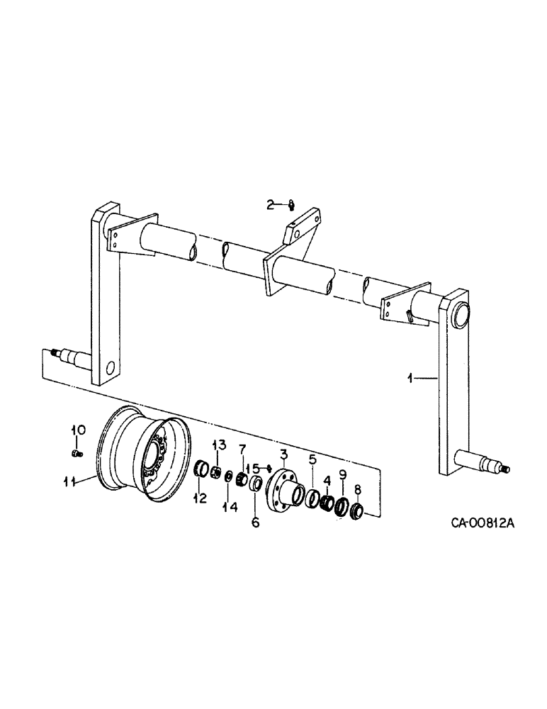 Схема запчастей Case IH 315 - (A-17) - AXLE AND TRANSPORT WHEELS, NON-FOLDING, UNITS A, B AND C 