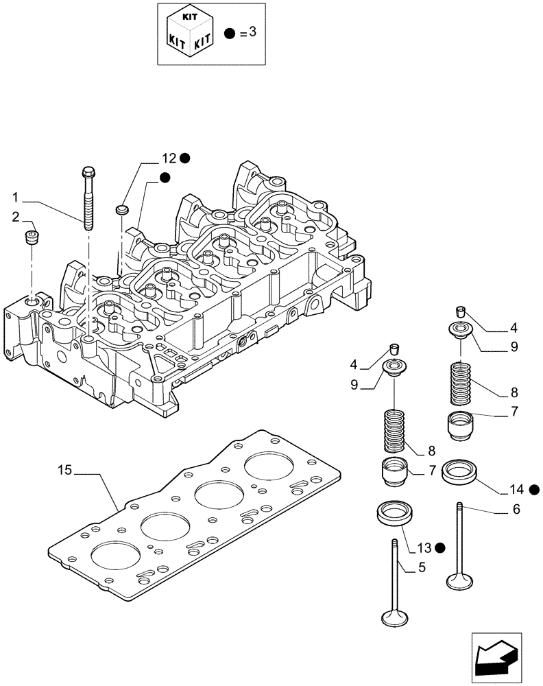 Схема запчастей Case IH P85 - (0.06.0/1[01]) - CYLINDER HEAD - P85 (02) - ENGINE