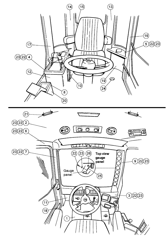 Схема запчастей Case IH PATRIOT 150 - (01-004) - UPHOLSTERY Cab Interior