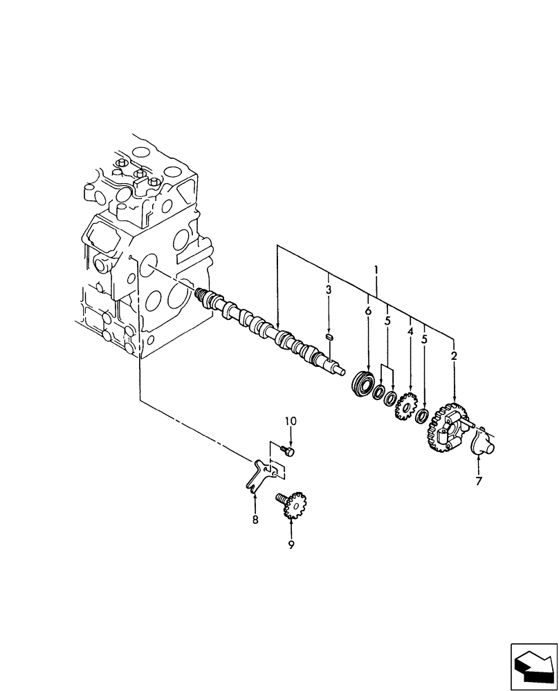 Схема запчастей Case IH FARMALL 55 - (01.02) - CAMSHAFT (01) - ENGINE