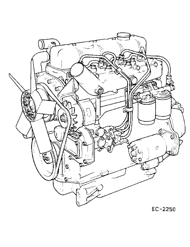 Схема запчастей Case IH 685 - (2-080) - COMPLETE SERVICE ENGINES (02) - ENGINE