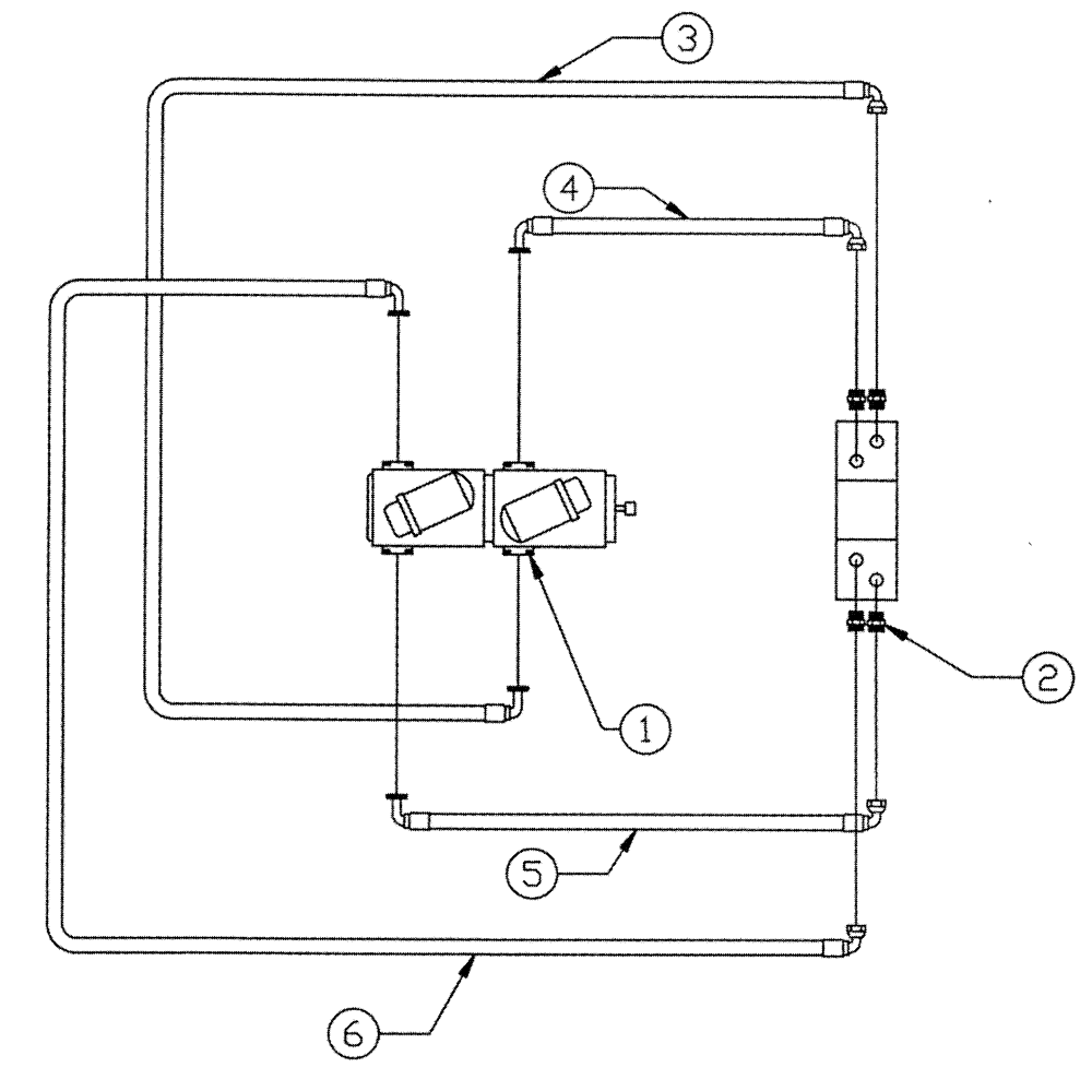 Схема запчастей Case IH PATRIOT 150 - (06-011) - HYDROSTATIC PUMP Hydraulic Plumbing