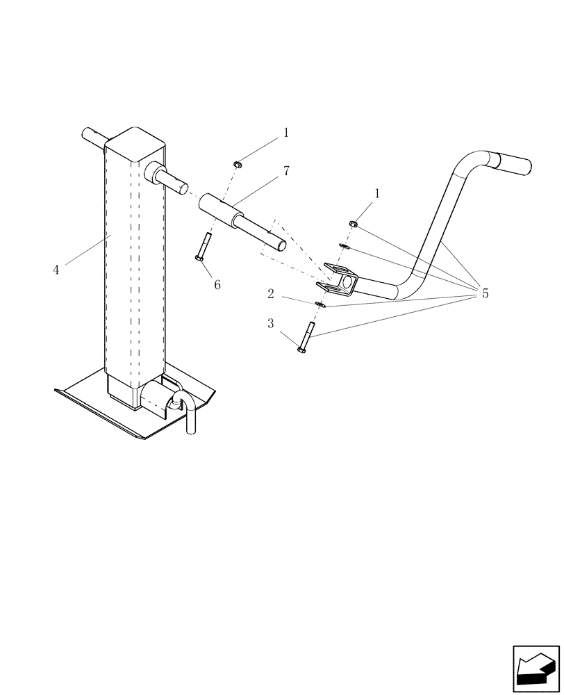 Схема запчастей Case IH ADX3360 - (F.20.C[01]) - 10,000 LB JACK ASSEMBLY F - Frame Positioning