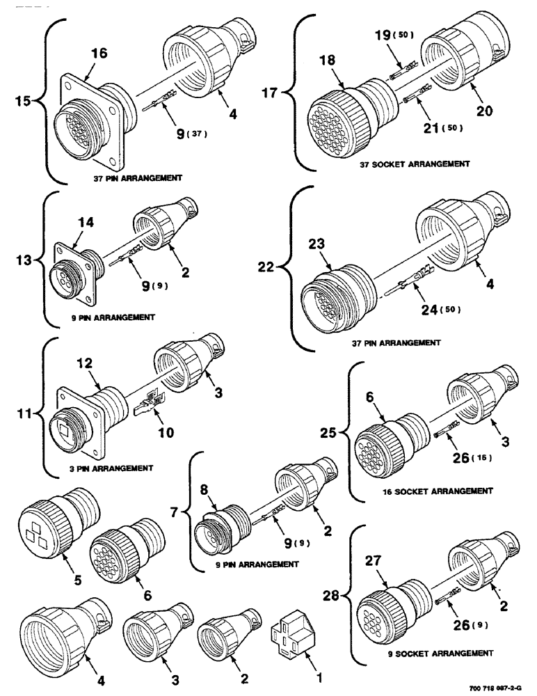 Схема запчастей Case IH RS551 - (4-30) - ELECTRICAL HARNESS SERVICE PARTS, CONTINUED (06) - ELECTRICAL