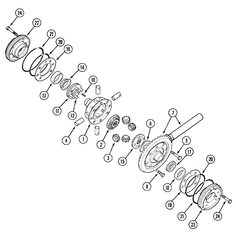 Схема запчастей Case IH C70 - (06-20) - DIFFERENTIAL (06) - POWER TRAIN