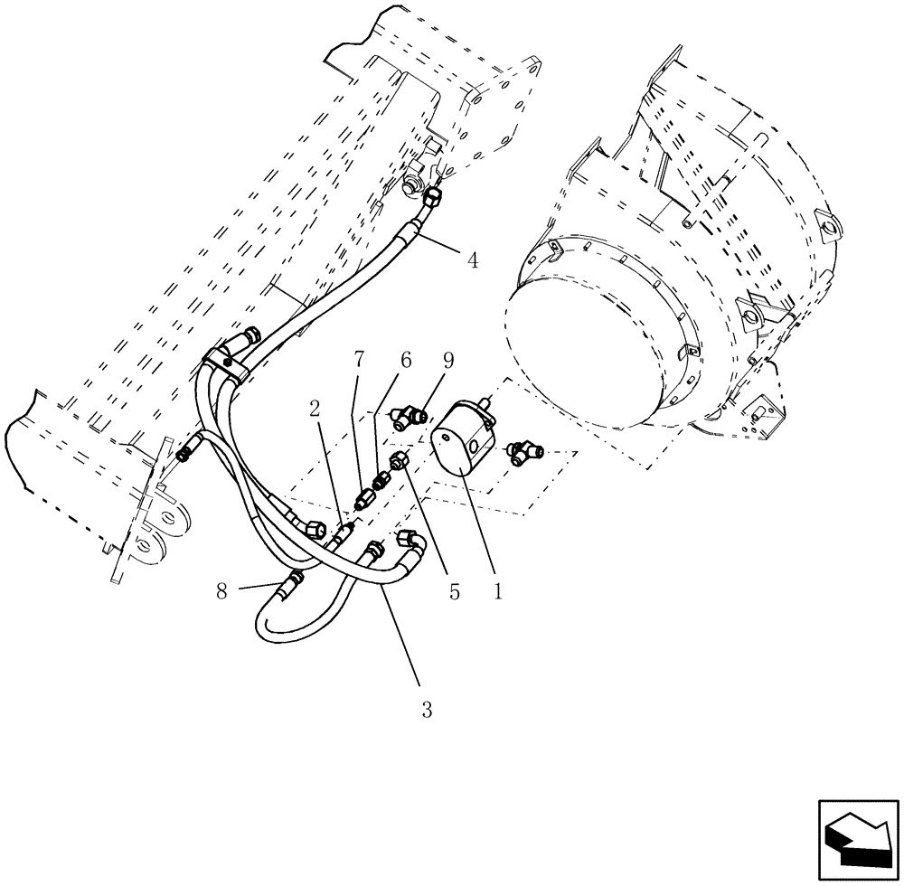 Схема запчастей Case IH ADX2230 - (L.10.D[09]) - DUAL FAN HYDRAULICS L - Field Processing