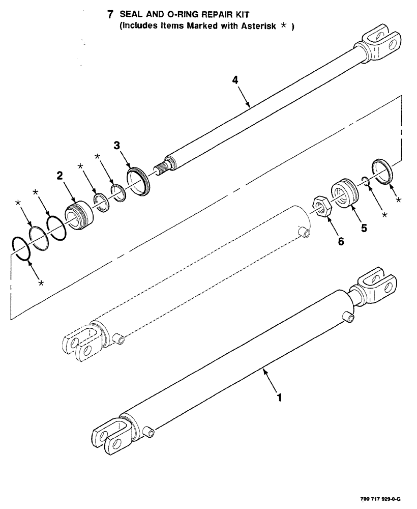 Схема запчастей Case IH RS561A - (8-026) - HYDRAULIC CYLINDER ASM.,  TAILGATE, WITH MESH WRAP, 700717929 COMPLETE (07) - HYDRAULICS