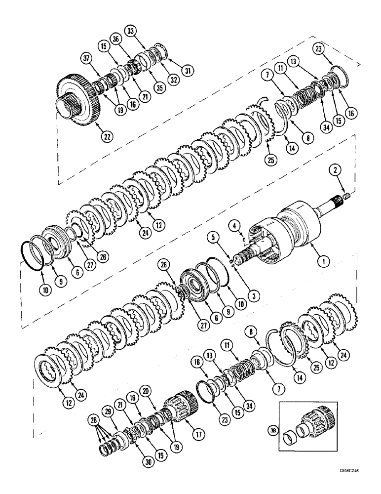 Схема запчастей Case IH MX150 - (06-08[1]) - TRANSMISSION - FORWARD AND REVERSE, BSN JKA0454540 (21) - TRANSMISSION