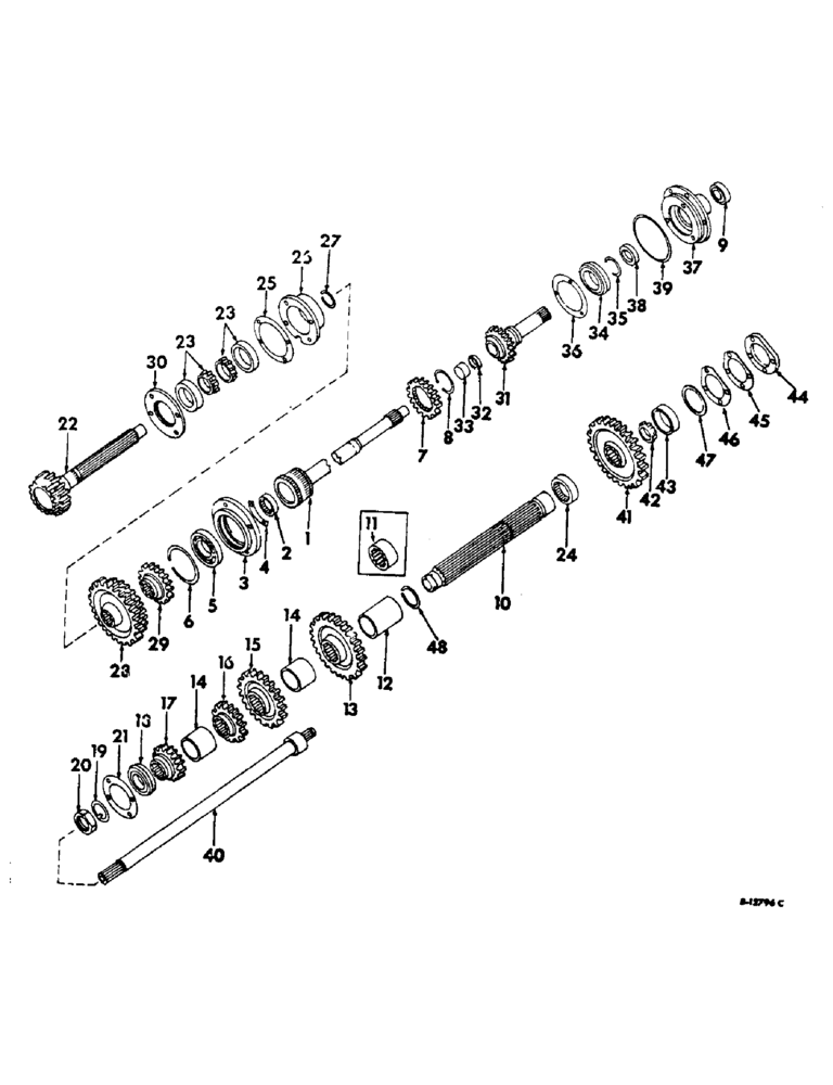 Схема запчастей Case IH 2806 - (B-05) - POWER TRAIN, SPEED TRANSMISSION, IN CLUTCH HOUSING (03) - POWER TRAIN