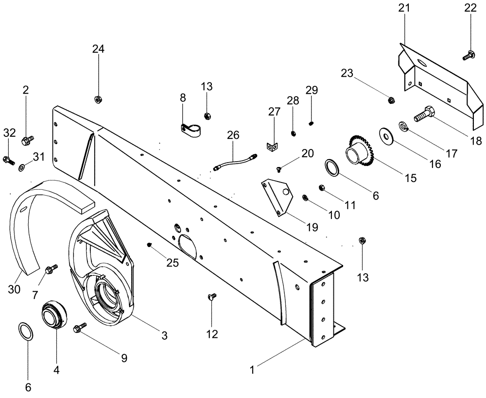 Схема запчастей Case IH 2388 - (09B-10) - ROTOR INSTALLATION PARTS - BSN HAJ303001 (14) - ROTOR, CONCANVES & SIEVE