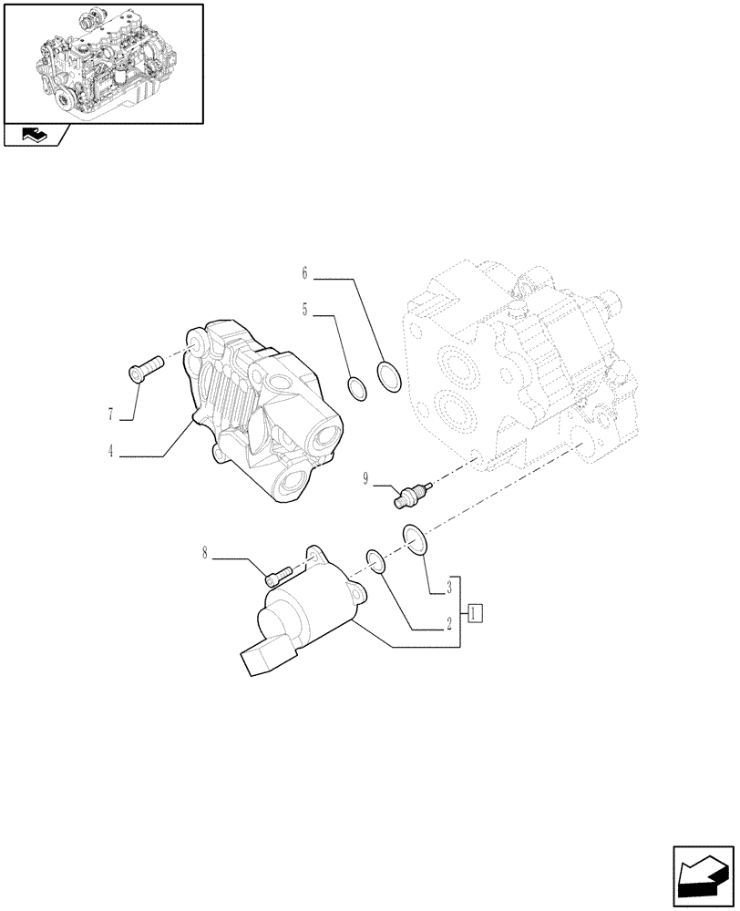 Схема запчастей Case IH F4HE9684D J103 - (10.247.01[02]) - INJECTION PUMP - COMPONENTS (4898921) 