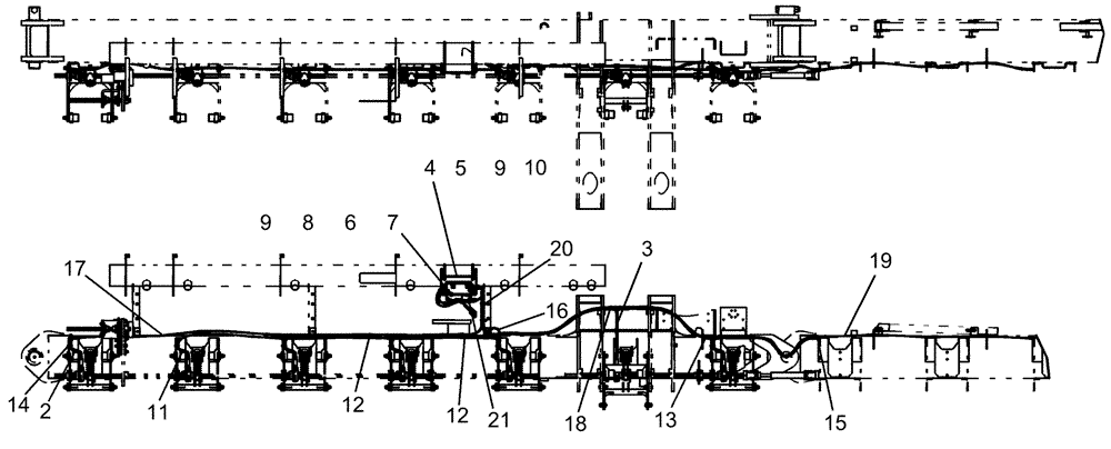 Схема запчастей Case IH 1265 - (75.110.18) - ACCUROW - RT MIDDLE WING (32R30 AND 36R30) (75) - SOIL PREPARATION