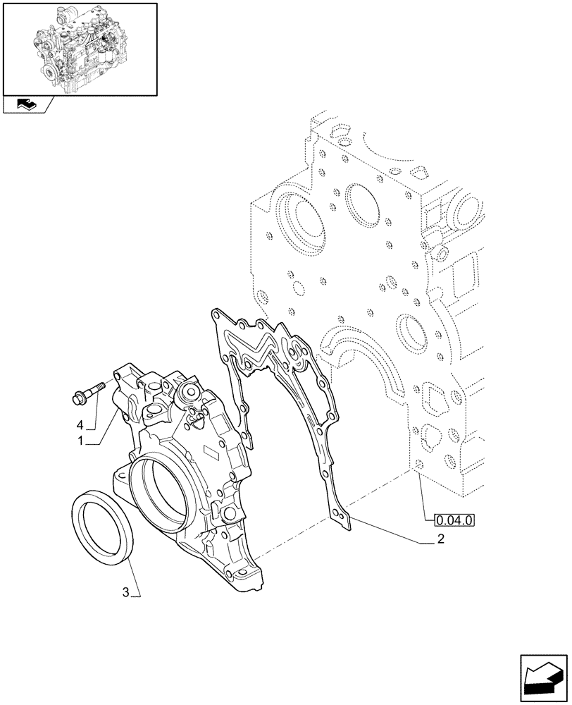 Схема запчастей Case IH PUMA 225 - (0.30.0) - OIL PUMP (01) - ENGINE