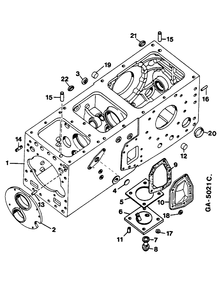 Схема запчастей Case IH 844 - (1J02) - TRANSMISSION CASE (04) - Drive Train