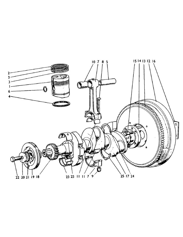 Схема запчастей Case IH 885 - (A42) - ENGINE, PISTONS AND CRANKSHAFT, 885 TRACTORS (01) - ENGINE