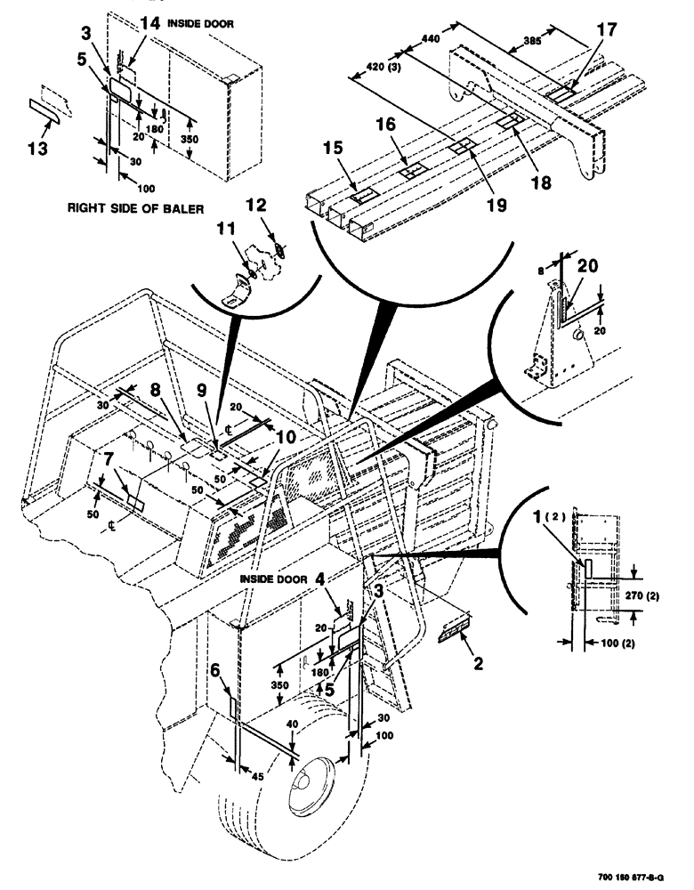 Схема запчастей Case IH 8576 - (09-010) - OPERATIONAL DECALS AND LOCATION DIAGRAM-CONTINUED, S.N. CFH0163129 AND LATER Decals & Attachments