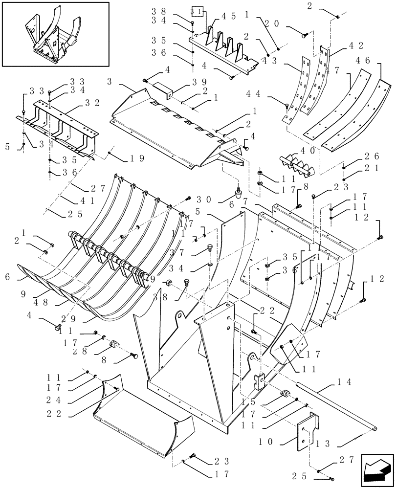 Схема запчастей Case IH LBX331S - (13.20[01]) - FEED CHAMBER (13) - FEEDER