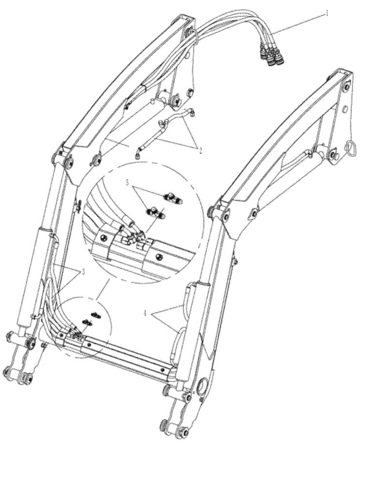 Схема запчастей Case IH L530 - (35.359.AE) - HYDRAULIC CYLINDER LINES (35) - HYDRAULIC SYSTEMS