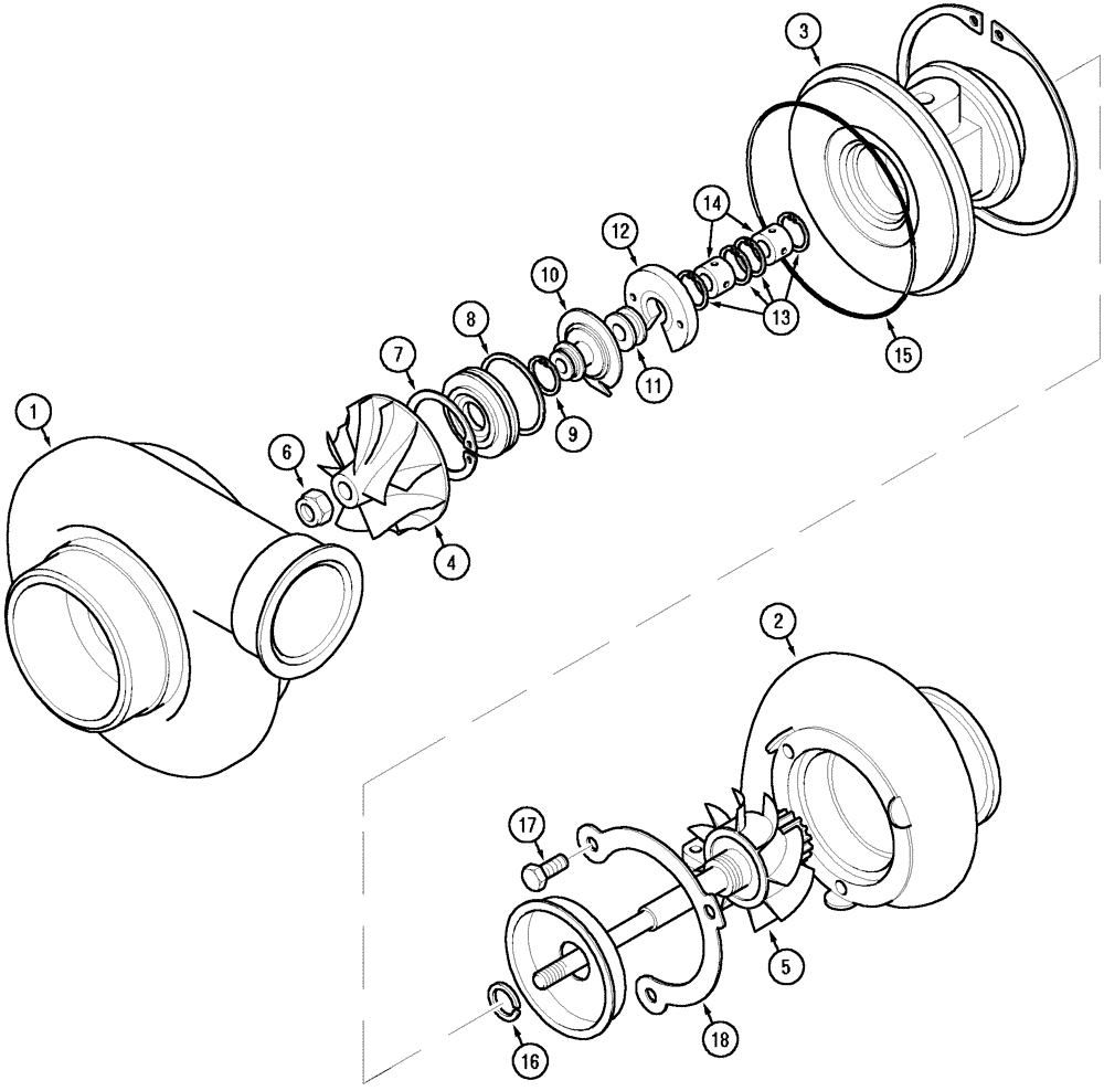 Схема запчастей Case IH CX50 - (02-24) - TURBOCHARGER (02) - ENGINE