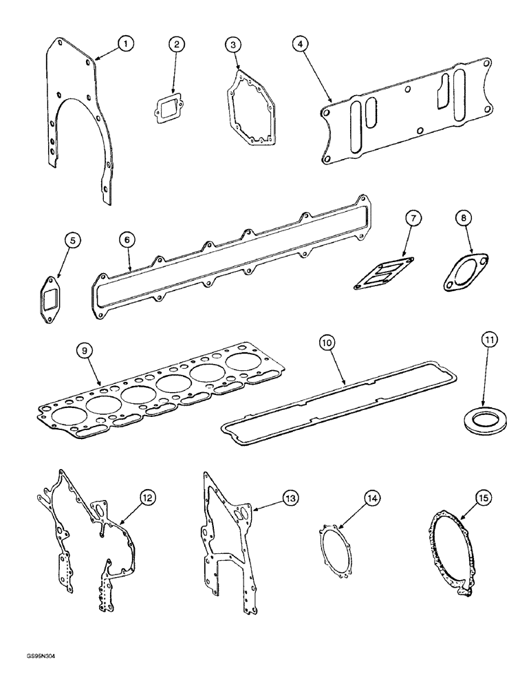 Схема запчастей Case IH D-414 - (9C-22) - CLIPS, SERVICE KITS 