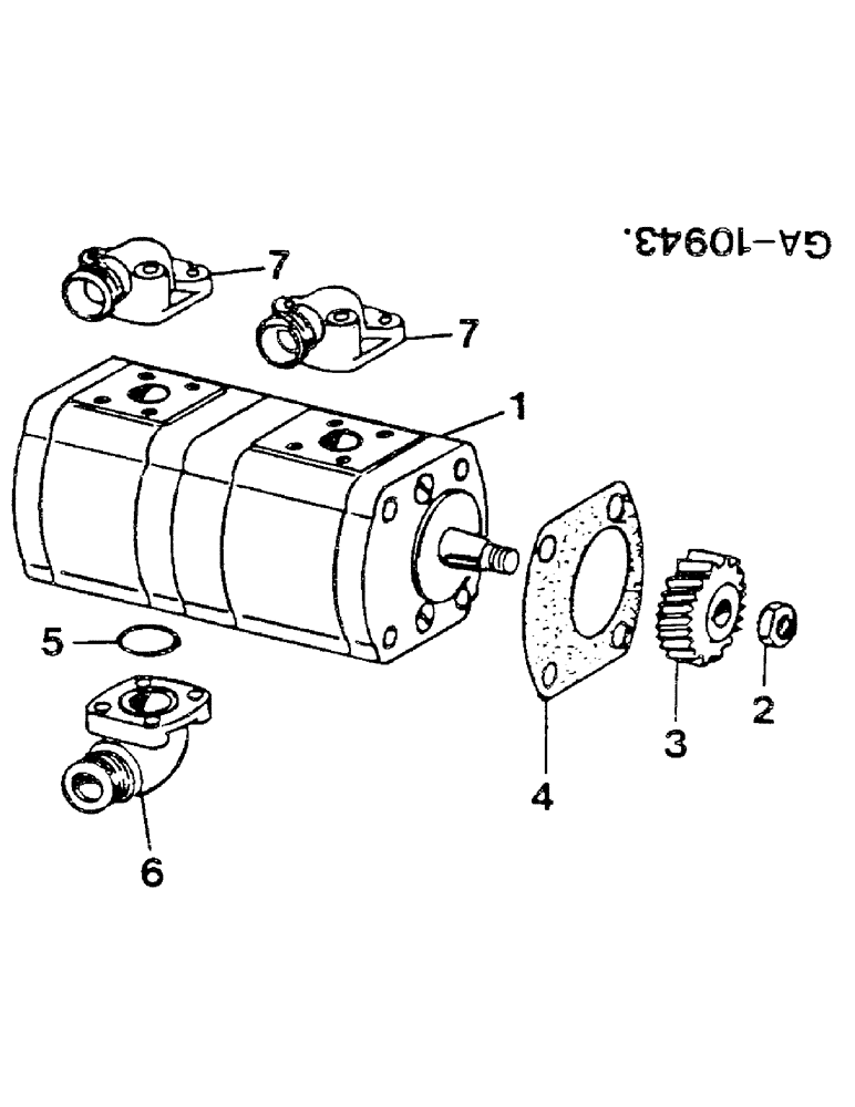 Схема запчастей Case IH D-358 - (16-11) - HYDRAULIC PUMP 