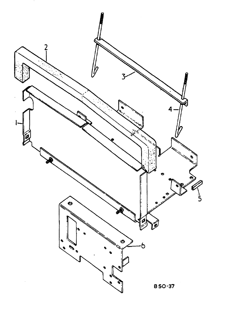 Схема запчастей Case IH 885 - (08-046) - BATTERY TRAY (06) - ELECTRICAL