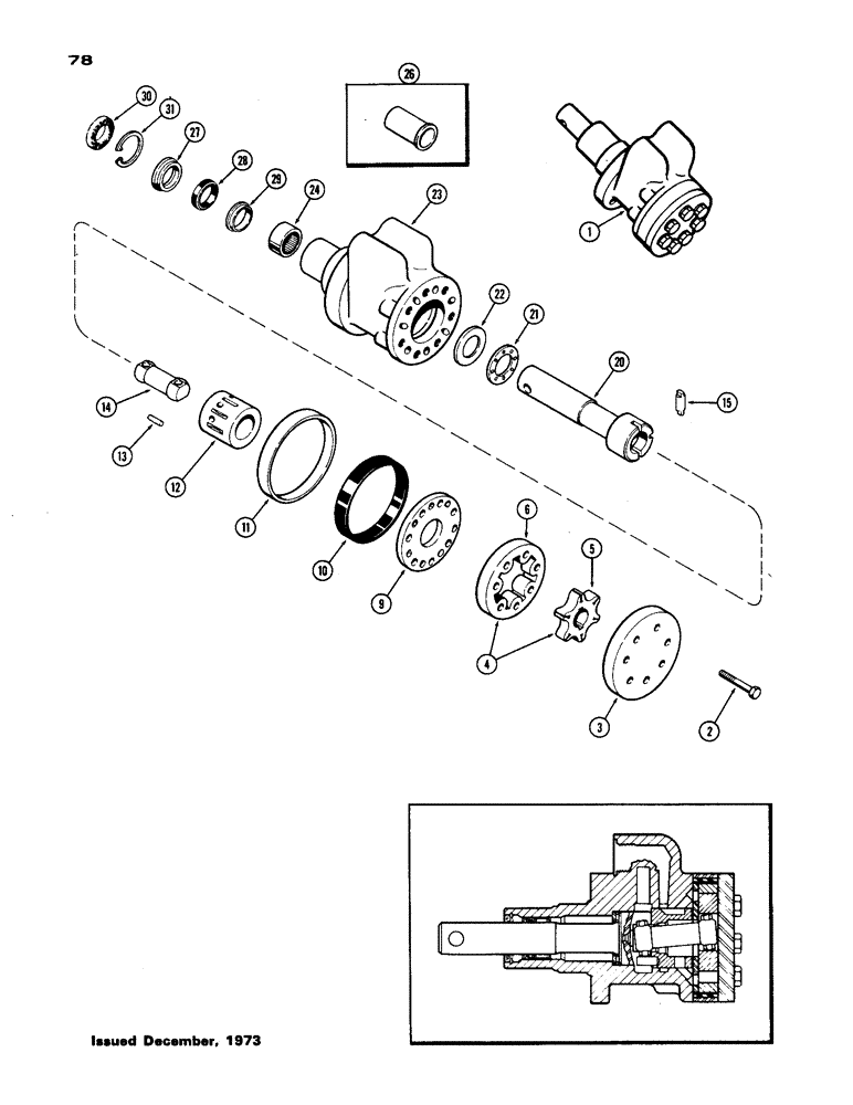 Схема запчастей Case IH 1170 - (078) - A62319 STEERING HAND PUMP, WITH 12 TO 1 RATIO (05) - STEERING