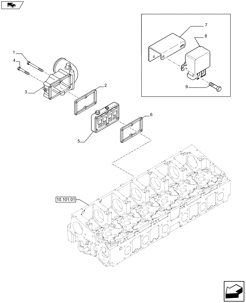 Схема запчастей Case IH F2CFE613T E003 - (10.254.01) - MANIFOLD - INTAKE (504221055 - 5801361519) (10) - ENGINE