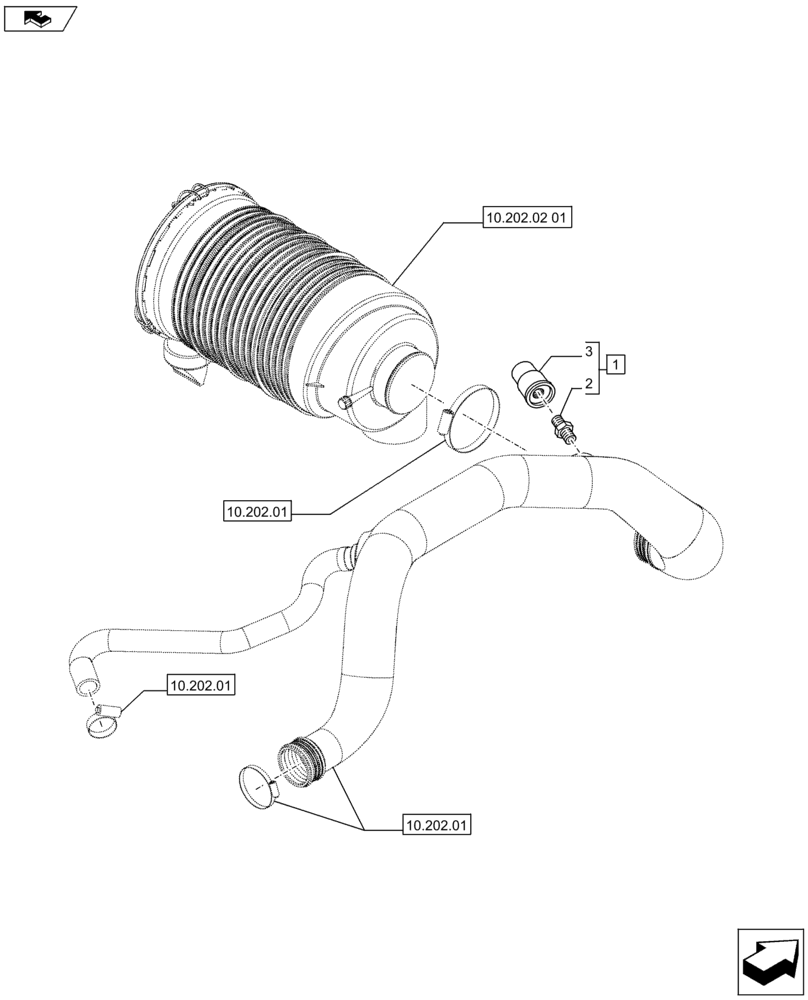 Схема запчастей Case IH FARMALL 75C - (55.414.02) - AIR CLEANER RESTRICTION INDICATOR SENDER (55) - ELECTRICAL SYSTEMS