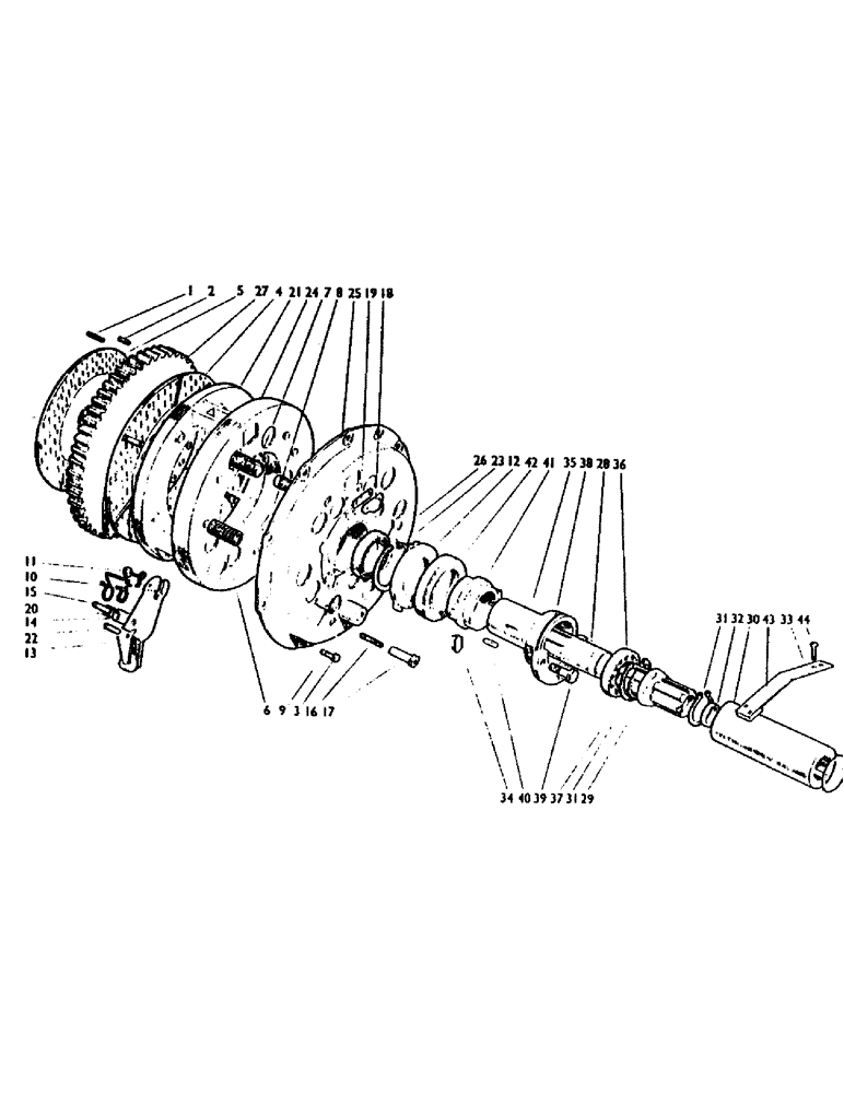 Схема запчастей Case IH 950 - (22) - DOUBLE CLUTCH, ALL LIVEDRIVE MODELS (03.1) - CLUTCH