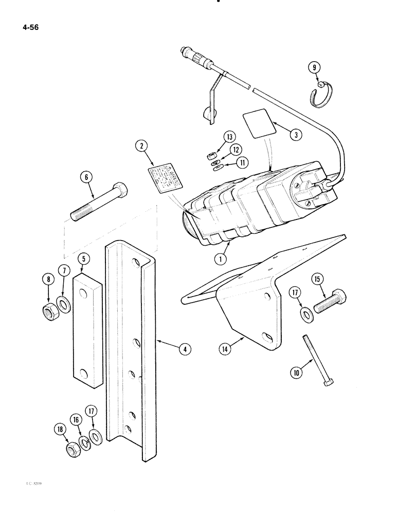 Схема запчастей Case IH 2096 - (4-056) - GROUND SPEED SENSOR (04) - ELECTRICAL SYSTEMS