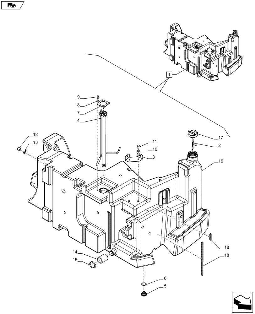 Схема запчастей Case IH PUMA 170 - (10.216.01[02]) - FUEL TANK AND RELATED PARTS - BREAKDOWN (10) - ENGINE