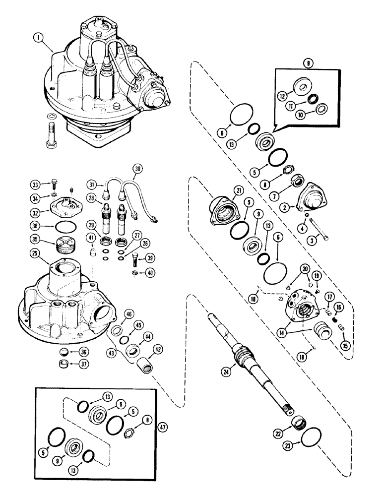 Схема запчастей Case IH 930-SERIES - (080) - A34623 POWER STEERING GEAR, WESTERN MODELS, USED PRIOR TO TRACTOR SERIAL NUMBER 8342194 (05) - STEERING