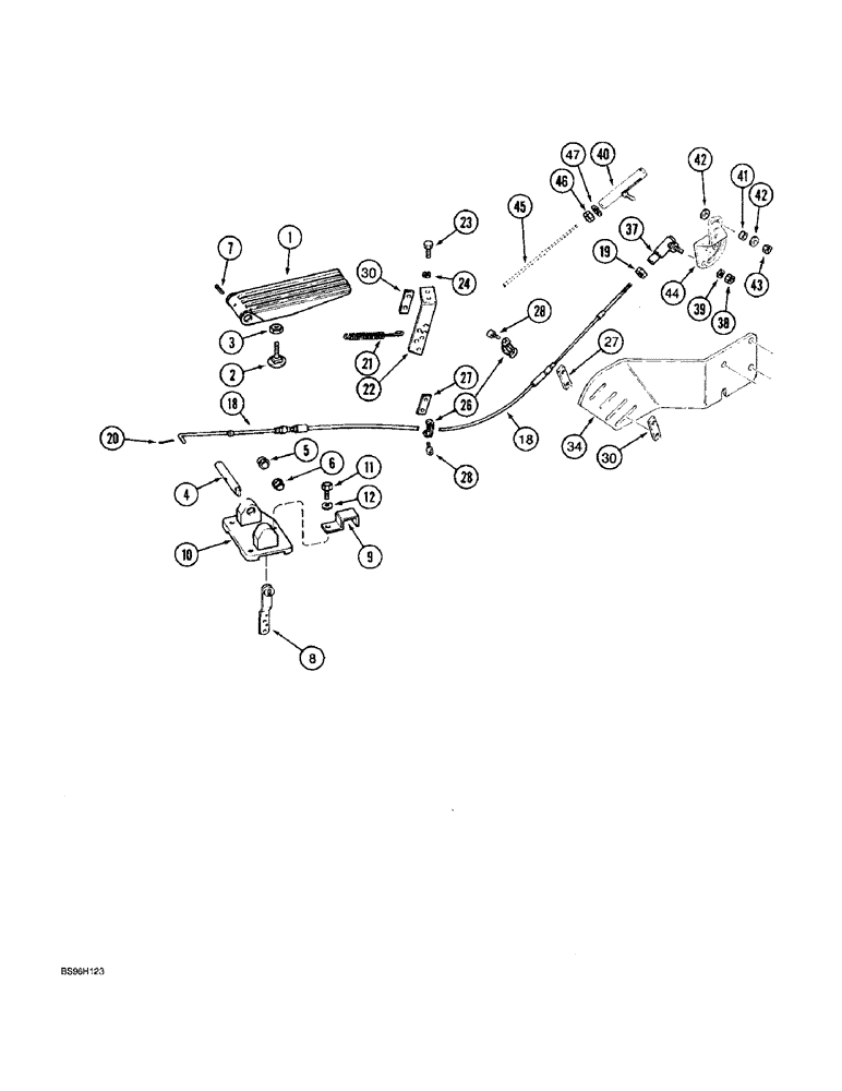 Схема запчастей Case IH 8910 - (3-014) - FOOT THROTTLE (03) - FUEL SYSTEM