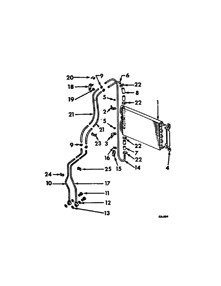 Схема запчастей Case IH 21456 - (06-03) - COOLING, OIL COOLER AND CONNECTIONS, INTERNATIONAL TRACTORS Cooling