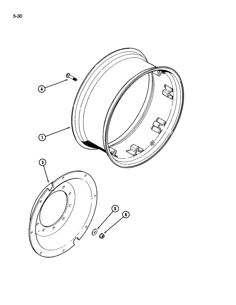 Схема запчастей Case IH 3394 - (5-30) - FRONT WHEELS, 8 BOLT (05) - STEERING