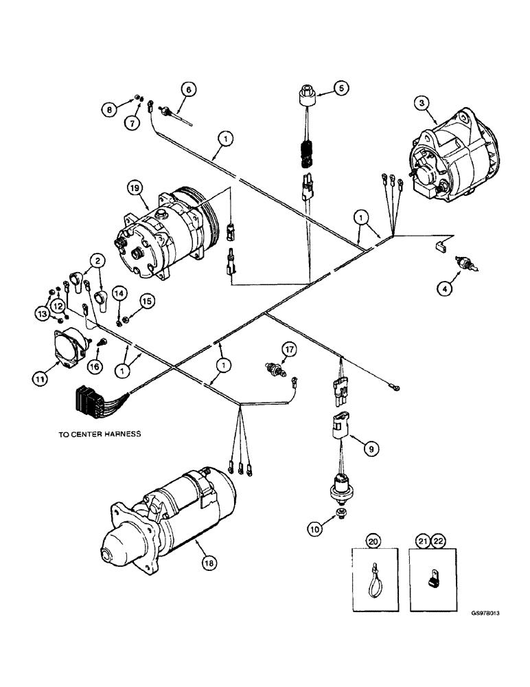 Схема запчастей Case IH 2188 - (4-10) - ENGINE HARNESS (06) - ELECTRICAL