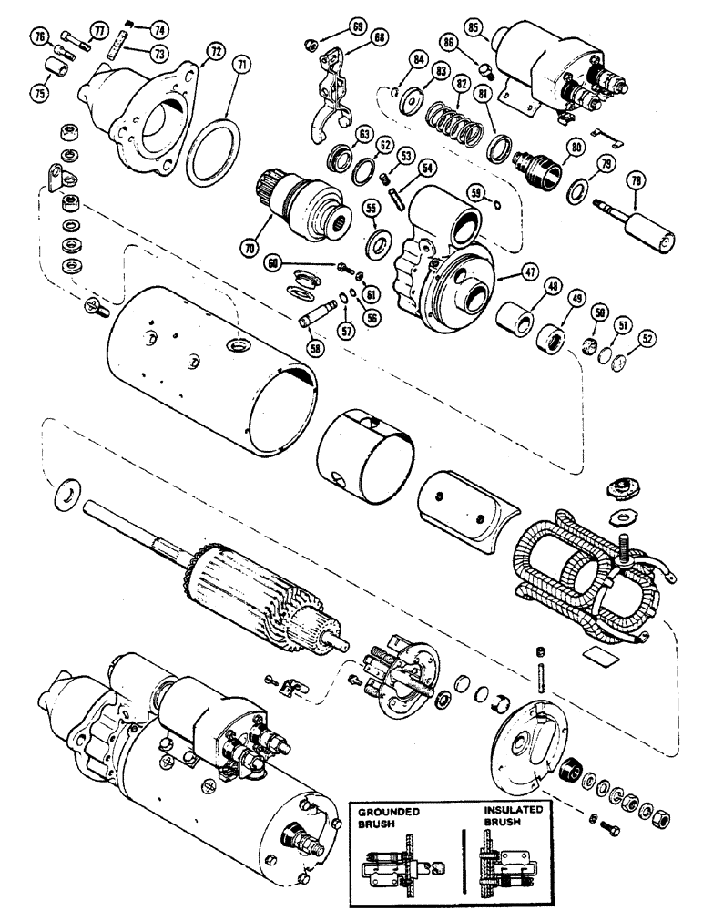 Схема запчастей Case IH 2390 - (4-116) - A145324 STARTER ASSEMBLY (04) - ELECTRICAL SYSTEMS