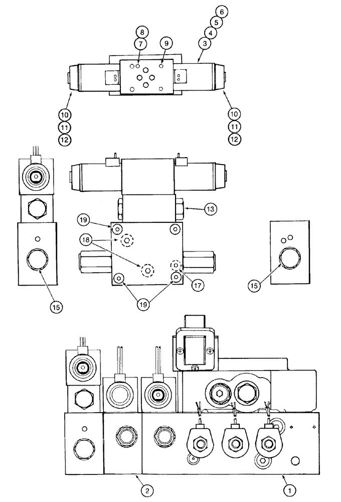 Схема запчастей Case IH 2377 - (08-15) - VALVE ASSY - CONTROL - HEADER LIFT WITH REEL FORE AND AFT AND FIELD TRACKER (07) - HYDRAULICS