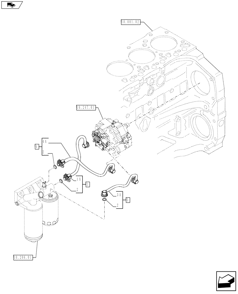 Схема запчастей Case IH F4DFE413A A003 - (10.218.01) - INJECTION EQUIPMENT - PIPING (2855081) (10) - ENGINE