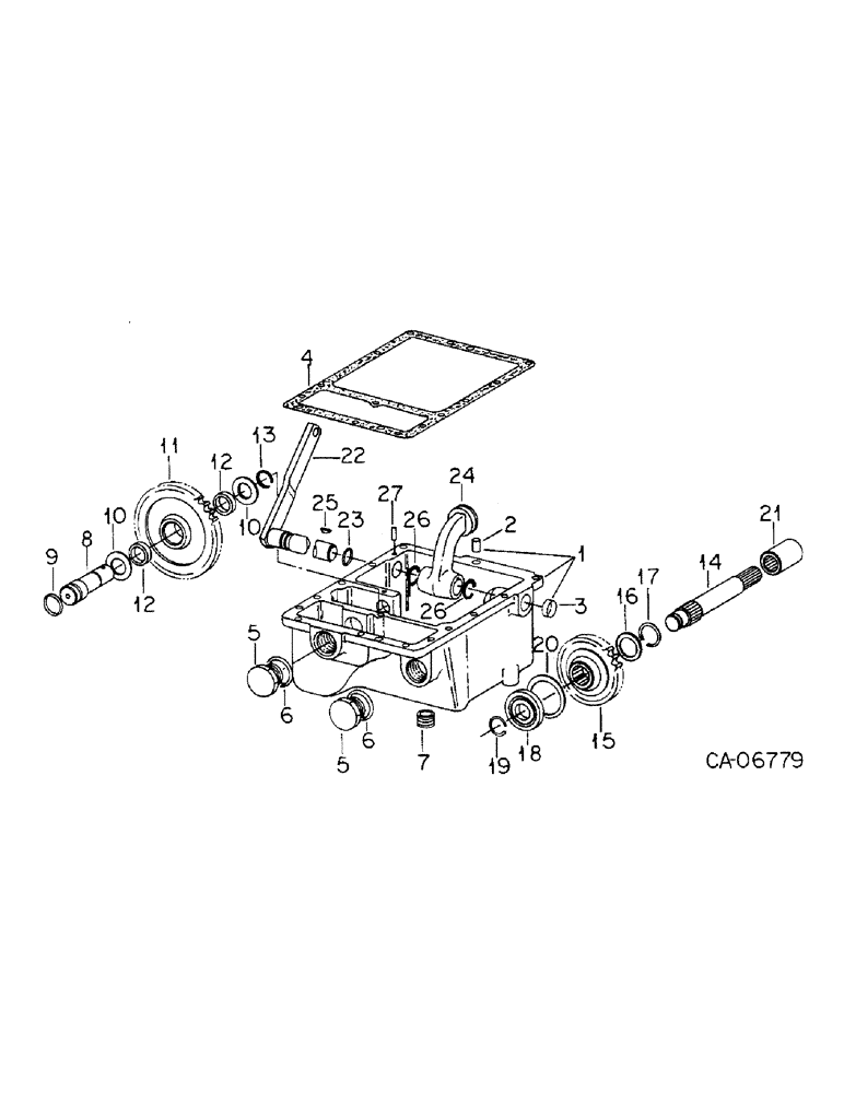 Схема запчастей Case IH 3388 - (10-04) - HYDRAULICS, POWER STEERING PUMP DRIVE HOUSING (07) - HYDRAULICS