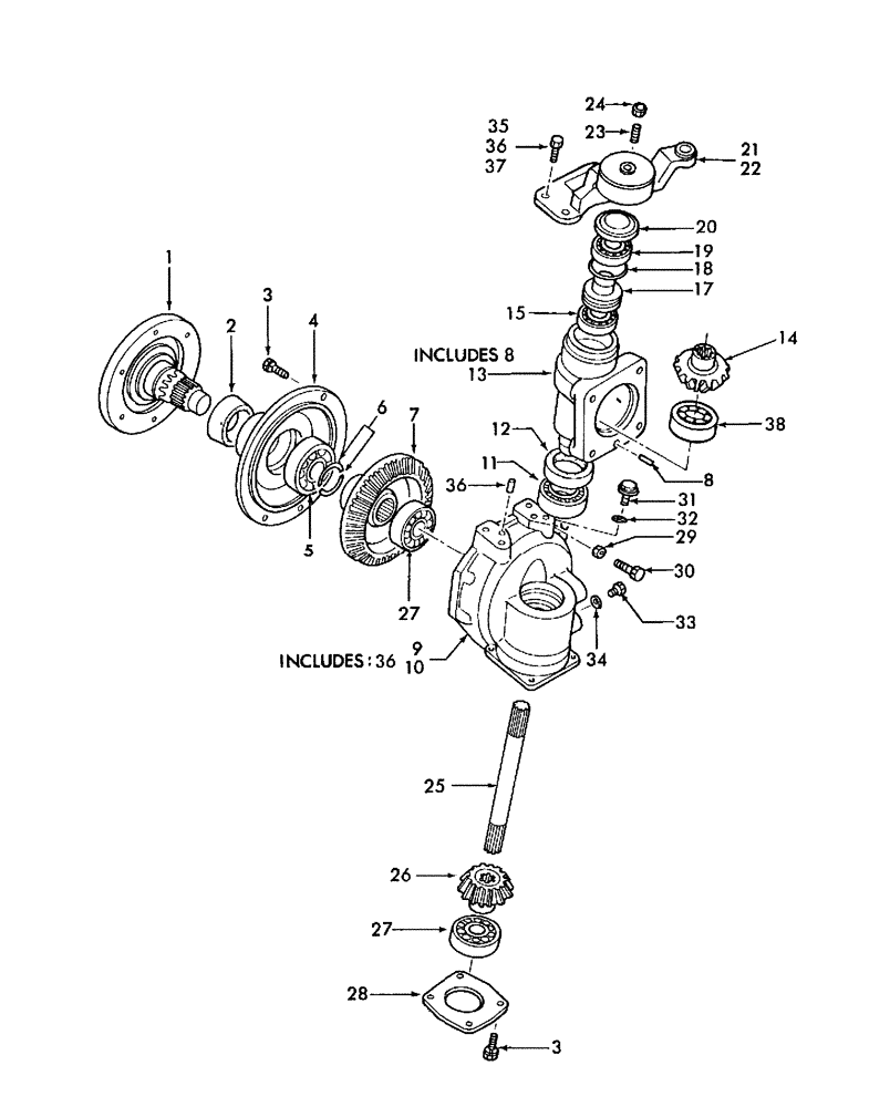 Схема запчастей Case IH DX60 - (04.07) - FINAL REDUCTION GEARS, W/FWD (04) - FRONT AXLE & STEERING