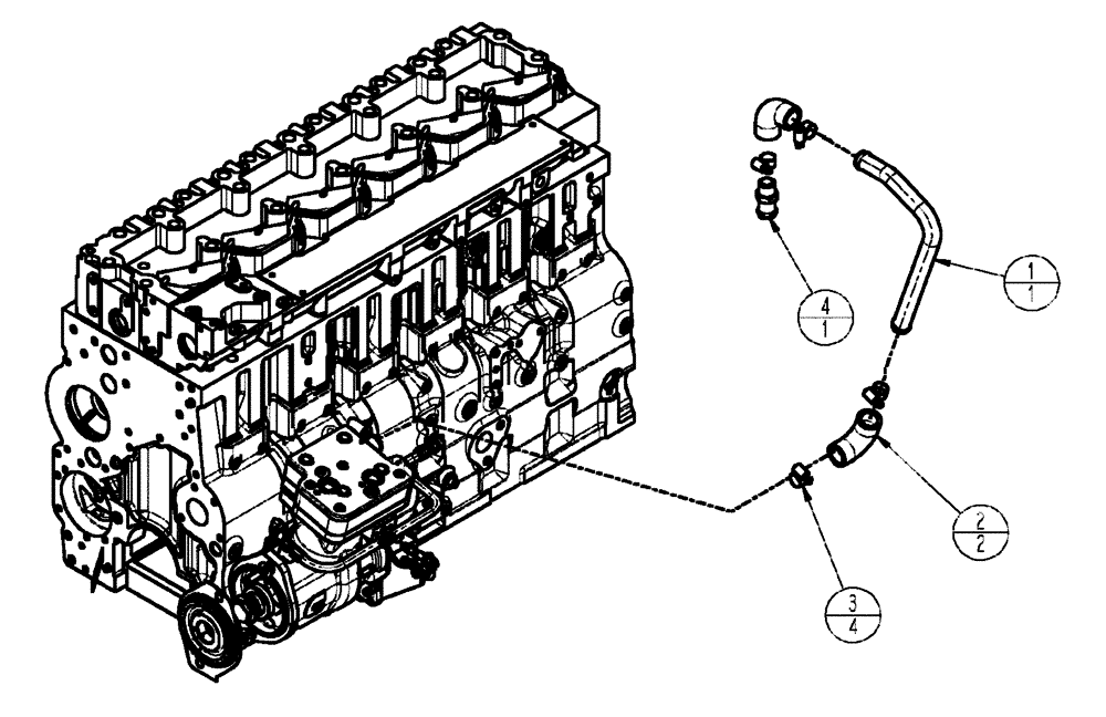 Схема запчастей Case IH TITAN 4520 - (02-007) - AIR INTAKE GROUP, AIR COMPRESSOR (01) - ENGINE