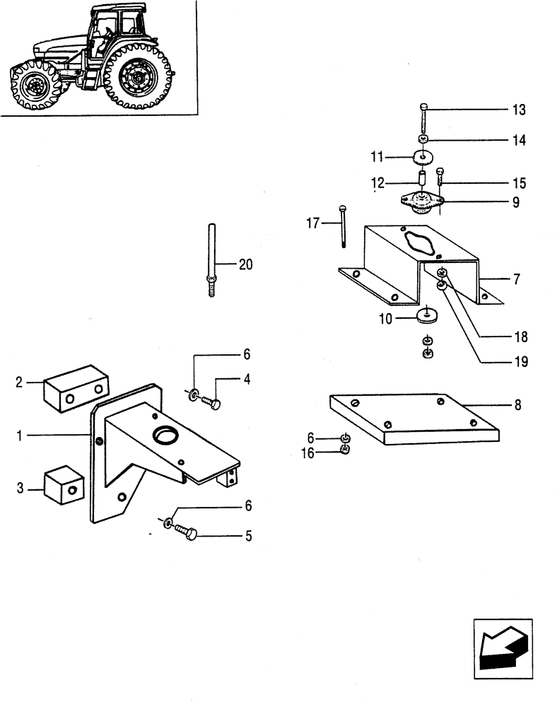 Схема запчастей Case IH JX85 - (1.87.0[06]) - PLATFORM - SUPPORT (08) - SHEET METAL