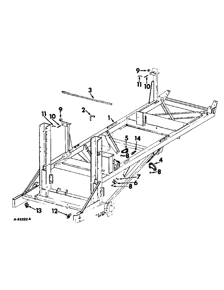 Схема запчастей Case IH 95 - (09-01) - FRAME, MAIN FRAME AND SUPPORTS (12) - FRAME