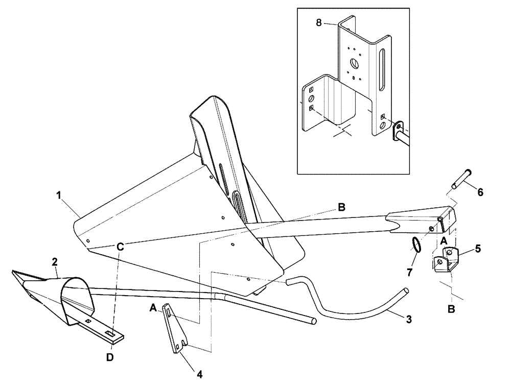 Схема запчастей Case IH 2052 - (09-37) - FLOATING DIVIDERS, EUROPEAN HEADERS (03) - CHASSIS/MOUNTED EQUIPMENT